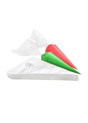 Keenpioneer 10-Inch Disposable Decorating &amp; Pastry Bags, Tipless Icing Piping Bag for Cake, Cream Frosting and Cookie Decoration, Pack of 100 (Clear)