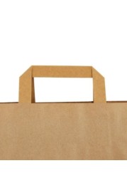 Kraft Flat Handle Paper Bag 25Pcs, 48X32X16Cm