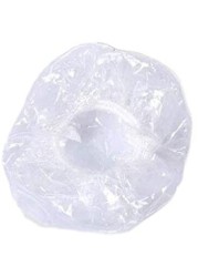 Generic-CK762 100Pcs Earmuffs Clear Disposable Ear Caps Ear Protector Covers Hair Dye Shield Protector