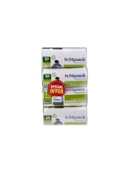 Hotpack Heavy Duty Black Garbage Bag 30 Gallon Medium 65x95cm, 4 Rolls x 30 Pieces each Roll Offer Pack