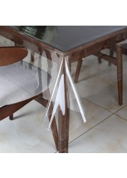 Walrus Clear Vinyl Tablecloth Protector WaterproofOilProof Plastic Rectangle Transparent Sheet Table Cover 54X84 Inch