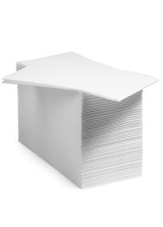 200 BloominGoods Disposable Bathroom Napkins Single-Use Linen-Feel Guest Towels Cloth-Like Hand Tissue Paper, White, 12&quot; x 17&quot; (Pack of 200, Made In USA)