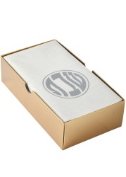 Silver Spoons LINEN FEEL DISPOSABLE MONOGRAMMED GUEST TOWELS European Made Shabbos Symbol 24 pc for Upscale Wedding and Dining (Ivory/Silver)