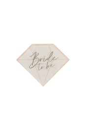 Diamond &#39;Bride to be&#39; Paper Napkins 16/Pack