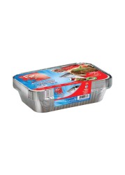 Fun Aluminium Food Container With Lid Silver 1.98L 10 PCS