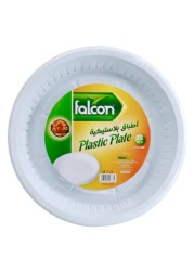 Falcon Round Plastic Plates White 26cm