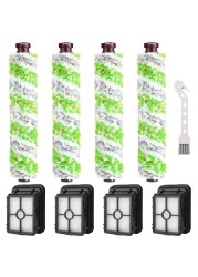 8 Pack Replacement Parts for Bissell CrossWave Pet Pro 2306A &amp; CrossWave 1785 Series 3888A Vacuum Cleaner, 4 Pack 2460 Brush Rolls, 4 Pack 1866 Filters, Compare to Part 1613568&amp;161-3568, 1608684
