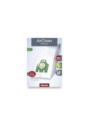 Miele AirClean 3D Efficiency Dust Bag, Type U, 4 Bags &amp; 2 Filters, Green