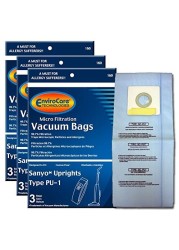 EnviroCare Replacement Micro Filtration Vacuum Cleaner Dust Bags made to fit Sanyo Uprights Type PU1 9 bags