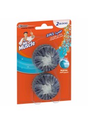 Mr. Muscle 3in1 Marine In-Tank Block Toilet Refresher 50g Pack of 2