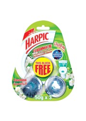 Harpic Flushmatic Toilet Cistern Block Jasmine 50g Pack of 3