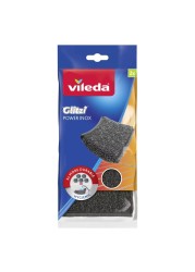 Vileda Glitzi Power Inox Dishwashing Metallic Scourer Silver 2 PCS