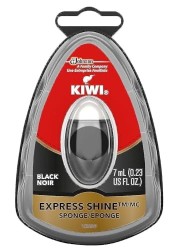 KIWI Express Shoe Shine Sponge Leather Care for Shoes, Boots, Furniture, Jacket, Briefcase and More Black, 0.23 Fl Oz (Pack of 1)