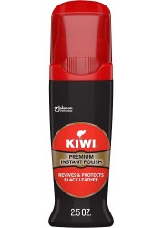 Kiwi Instant Shine &amp; Protect Liquid Shoe Polish, Black, 1 Bottle with Sponge Applicator, 2.5 oz, Pack of 1