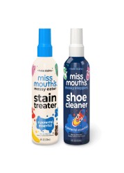 Miss Mouth&#39;s Messy Eater Stain Treater and Messy Steppers Shoe Cleaner Magic Duo - Stain Remover for Clothes, Carpet, Upholstery and Shoe Cleaner for Sneakers, Leather, Cloth, Mesh