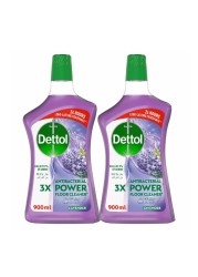 Dettol Antibacterial 3x Power Floor Cleaner Lavender 900ml Pack of 2
