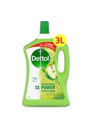 Dettol 3x Power Antibacterial Floor Cleaner Green Apple 3L