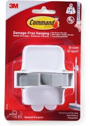Pan Home 3M Command Broom Gripper - White