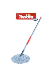 Tonkita Microfibre Wring Mop XL &ndash; Built-In Wringing System with Non-Scratch Buffer for Effortless Cleaning