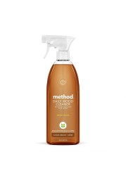 Method Daily Wood Cleaner, Almond, Plant-Based Formula That Cleans Shelves, Tables and Other Wooden Surfaces While Removing Dust &amp; Grime, 28 oz Spray Bottles, (Pack of 1)