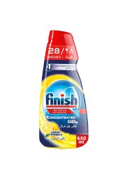 Finish All In One Max Shine And Protect Lemon Scented Dishwashing Gel 650ml
