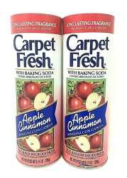 Carpet Fresh Pack of Two Rug and Room Deodorizer with Baking Soda 14 oz Apple Cinnamon pack of 2 Fragrance
