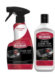 Weiman Ceramic and Glass Cooktop - 10 Ounce - Stove Top Daily Cleaner Kit - 12 Ounce - Glass Induction Cooktop Cleaning Bundle for Heavy Duty Mess Cleans Burnt-on Food