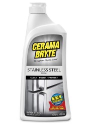 Cerama Bryte Stainless Steel Cleaner for Appliances StreakFree Shine and Protection for Refrigerators Dishwashers Ovens and Grills 16 Fluid Ounce 1 Pack No Spray Pump