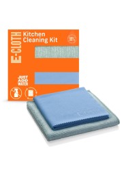 ECloth Kitchen Cleaning Kit Premium Microfiber Cleaning Cloth with Scrubber Ideal Cleaning Supplies for Kitchen Sinks and Dish Scrubber 100 Wash Guarantee 2 Cloth Set