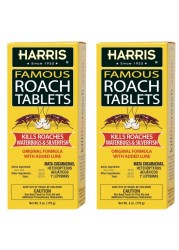 Harris Roach Tablets, Boric Acid Roach Killer with Lure, Alternative to Bait Traps (6oz, 2-Pack)