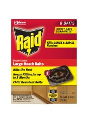 Raid Double Control Large Roach Baits (8 Count (Pack of 1))