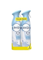 Febreze Air Mist Air Freshener Spray, Odor-Fighting Room Spray, Air Fresheners for Home and Bathroom and Kitchen, Aerosol Can, Linen &amp; Sky Scent, 8.8oz, 2 Count