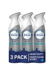 Febreze Air Mist Air Freshener Spray, Odor-Fighting Room Spray, Air Fresheners for Home and Bathroom and Kitchen, Aerosol Can, Heavy Duty Crisp Clean Scent, 8.8oz, 3 Count
