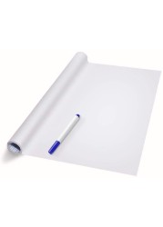 Generic Dry Erase Whiteboard Sticker Wall Decal, Self-Adhesive White Board Peel Stick Paper For School, Office, Home, Kids Drawing With 1 Water Pen (78.7&quot; X 17.7&quot;)