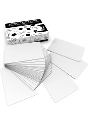 Attractivia Magnetic Flash Cards 36 Blank Large Dry Erase Cards for Office and Education