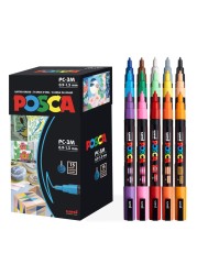 15 Posca Paint Markers 3M Fine Posca Markers of Acrylic Paint Penswith Reversible Tips Posca Pens for Art Supplies Fabric Paint Fabric Markers Paint Pen Art Markers