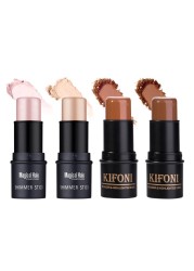 4 Pcs Cream Contour Foundation Stick Highlighter Bronzer Pen Face Brightens Shades Pencil Highlighting Shade Longwear Makeup Highlight Bronzer Shaping Trimming Stick Cream
