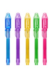 STENDA Invisible Spy Ink Pen 5 PCS, With UV Pen Light, Party Favors for Kids 8-12, Stocking Stuffers for Christmas, provide Thanksgiving, Halloween for Boys Girls Goodie Bag