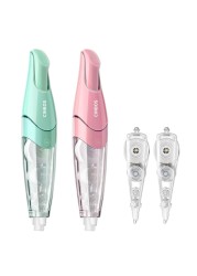 CINBOS Refillable Retractable White Out Correction Tape, White Out Tape with 2 Extra Refills, Cute White Out for Office Supplies, 4 PCS (CS-25)