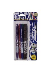 Pilot Frixion Clicker Erasable Rollerball Pen Assorted 0.7mm 6 PCS
