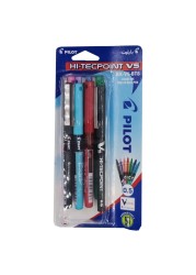 Pilot Hitecpoint V5 Liquid Ink Rollerball Pen Assorted 8 PCS