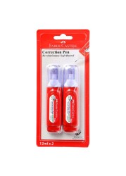 Faber-Castell Tank Shape Correction Pen White 12ml 2 PCS