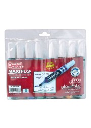 Pentel Maxiflo Chisel Tip White Board Marker Wallet 8 PCS