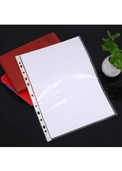 Generic Divine A4 File Organizer Clear Plastic Punched Pockets Document Folders (100 Pieces)