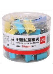 Aiwanto 2 box Binder Clips with Storage Paper Clips 25mm Binder Clips Office School Stationary Clips Paper Pins(96pcs)