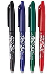 Pilot Pen Frixion Erasable Rollerball Pen Assorted Colours