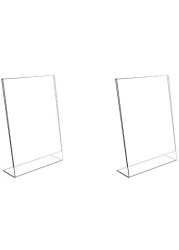 Generic Gold Leaf Acrylic Display Stand Tent Card Holder, A4 Portrait Size (Premium Quality) Set Of 2