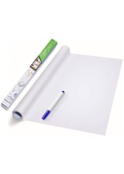 Generic Lependor Self-Adhesive Whiteboard Wall Decal Sticker, 17.7&quot; X 78.7&quot; Extra Large Strong &amp; Durable Dry Erase Wall Paper Message Board Peel Stick, White