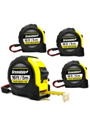 Greendale - 1 Pack - 25 ft Tape Measures - Easy to Read Fractions to 1/8th inch - Magnetic Tip - Thumb and Quick Lock - Autowind - Belt Clip (Measuring Tapes)