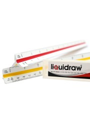 Liquidraw Metric Triangular Scale Ruler 30cm Architectural